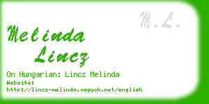 melinda lincz business card